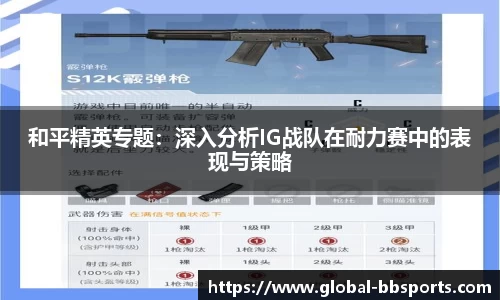 和平精英专题：深入分析IG战队在耐力赛中的表现与策略